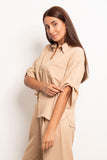 Half Sleeves Linen Shirt - Mitcha Label