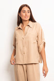 Half Sleeves Linen Shirt - Mitcha Label