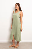 V-Neck Linen Basic Dress - Viva