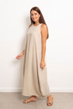 Long Linen Dress - Azul