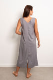 V-Neck Linen Basic Dress - Viva