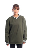 V Neck Striped Sweater - HANS