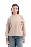 Solid Crew Neck Knitted Top - HANS