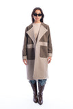 Two-Tone Wool Blend Overcoat - Allura