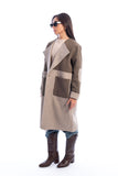 Two-Tone Wool Blend Overcoat - Allura