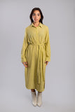 Linen Dress Shirt With Belt - Allura