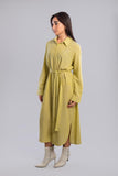 Linen Dress Shirt With Belt - Allura