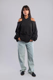 Cold Shoulder Sweatshirt - Amaze