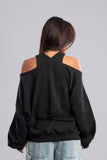 Cold Shoulder Sweatshirt - Amaze