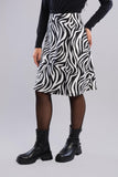 A-Line Zebra Printed Skirt - Viva