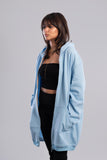 Long Comfort Hoodie  - Azul