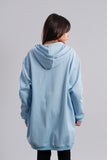 Long Comfort Hoodie  - Azul