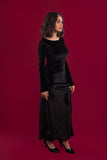 Long Sleeves Velvet Maxi Dress - Mitcha Label