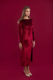 Long Sleeves Velvet Maxi Dress - Mitcha Label