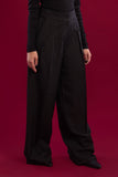 Wide Leg Striped Suit Trousers - Mitcha Label