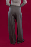 Wide Leg Striped Suit Trousers - Mitcha Label