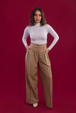 Wide Leg Striped Suit Trousers - Mitcha Label