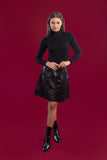 Suede Leather Skirt - Mitcha Label