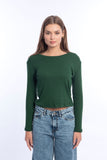 Long Sleeves Rounded Neck Top - Viva