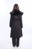 Glam Fur Wool Coat - Leocansa