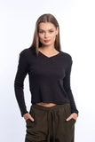 Long Sleeves V-Neck Top - Viva