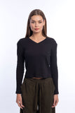 Long Sleeves V-Neck Top - Viva