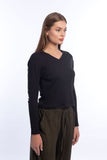 Long Sleeves V-Neck Top - Viva