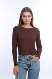 Long Sleeves Rounded Neck Top - Viva