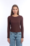 Long Sleeves Rounded Neck Top - Viva