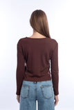 Long Sleeves Rounded Neck Top - Viva