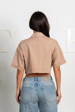 Cropped Shirt With Pockets - Mitcha Label