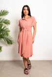 Day-To-Day Belted Dress - Leocansa