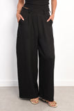 Wide Leg Linen Pants - Azul