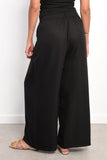 Wide Leg Linen Pants - Azul