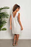 Shoulder Tie Linen Dress - Mitcha Label