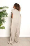 Linen Jumpsuit With Buttons - Zola