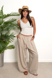 Pleated Linen Pants - Catwalk