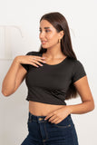 Half Sleeves Tight Top - Mitcha Label