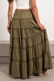 Tiered Linen Skirt - Mitcha Label