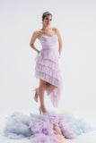 Emily Asymmetric Tulle Dress - COUCA
