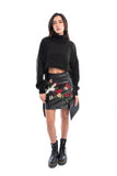 Leather Boho Embroidered Skirt - Catwalk