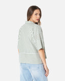 Stripes Cropped Shirt - The Makeovr