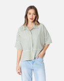 Stripes Cropped Shirt - The Makeovr