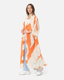 Orange Balloon - Chiffon Kimono - The Makeovr