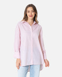 Pencil Stripes - Poplin Oversized Shirt - The Makeovr