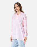 Pencil Stripes - Poplin Oversized Shirt - The Makeovr