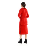 Set Of Side Slits Skirt With Plain Round Top - Kady