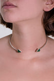 Vicinity Triangle Collar Women Necklace Trinity Designs Green 