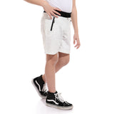 Side Zipped Pockets Shorts - Kady
