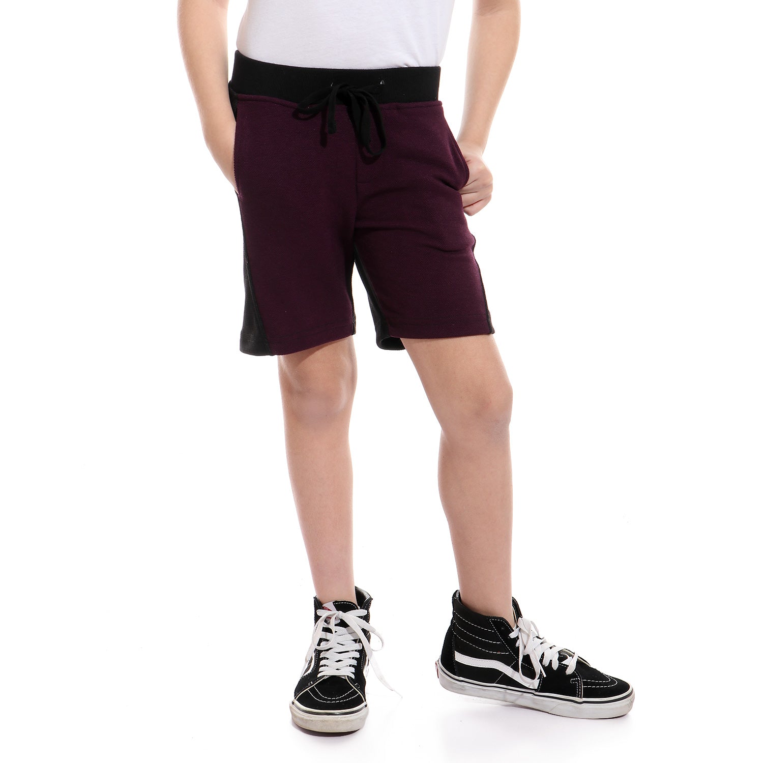 Bi-Tone Slip On Pique Shorts